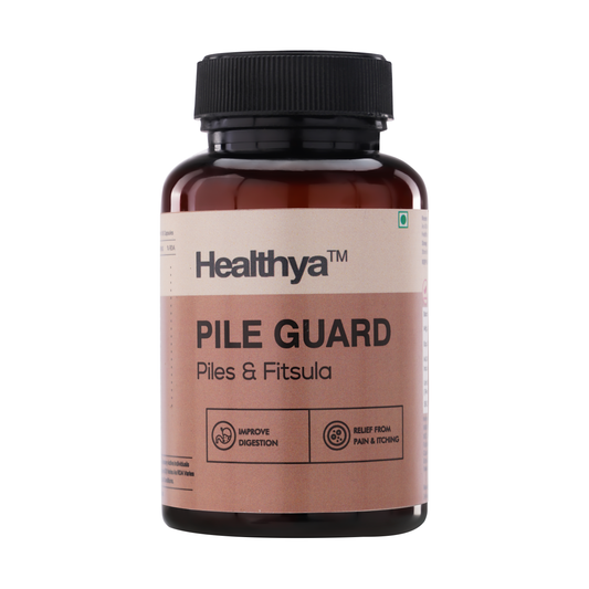 Healthya Pile Guard 60 Tablets Ayurvedic - Relief From Pain, Bleeding & Constipation