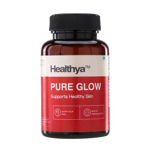 Healthya Pure Glow Blood Purifier For Skin 60 Tablets Men and Women 11 Ayurvedic Herbs