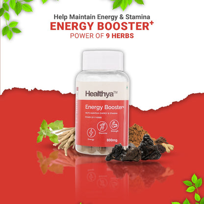 Healthya Energy Booster - 800 mg Tablet, Increase Performance, Better Energy, Stamina 100% Natural 60 Tablets